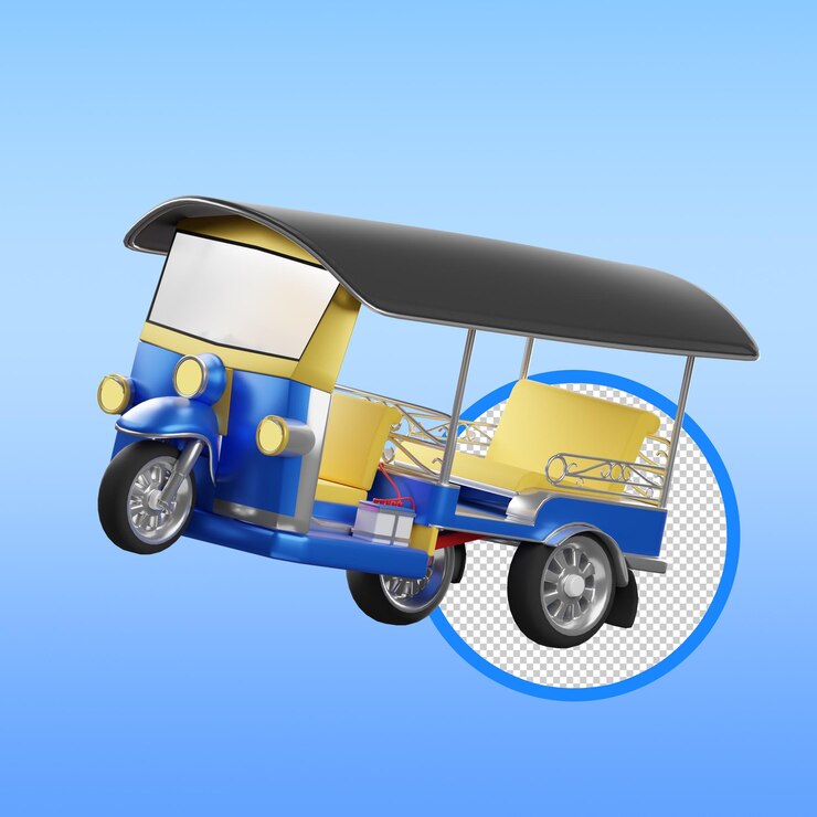 PSD el icono de tuk tuk en 3d