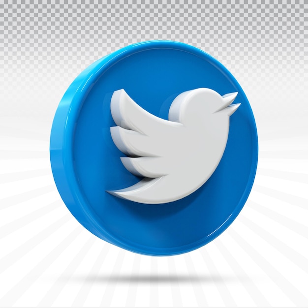 icono twitter 3d iconos de redes sociales logotipos en estilo moderno