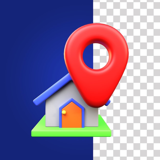 Icono de ubicación de inicio 3D