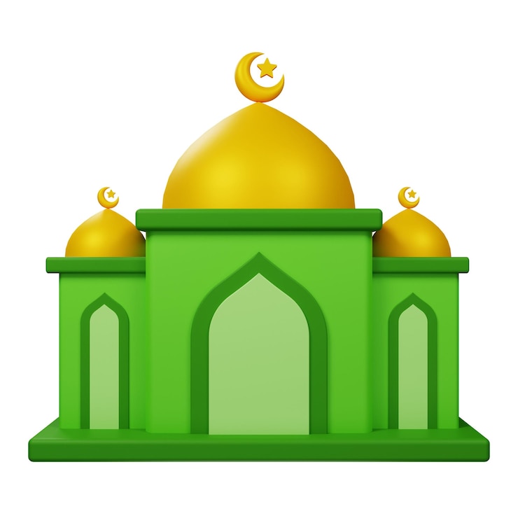 PSD icono de ubicación de la mezquita aislado en el fondo transparente