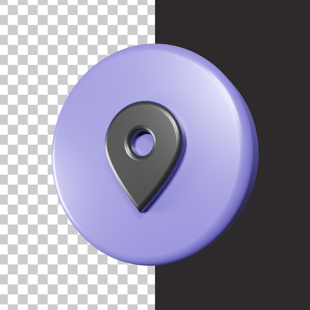 PSD icono de ubicación de pin 3d