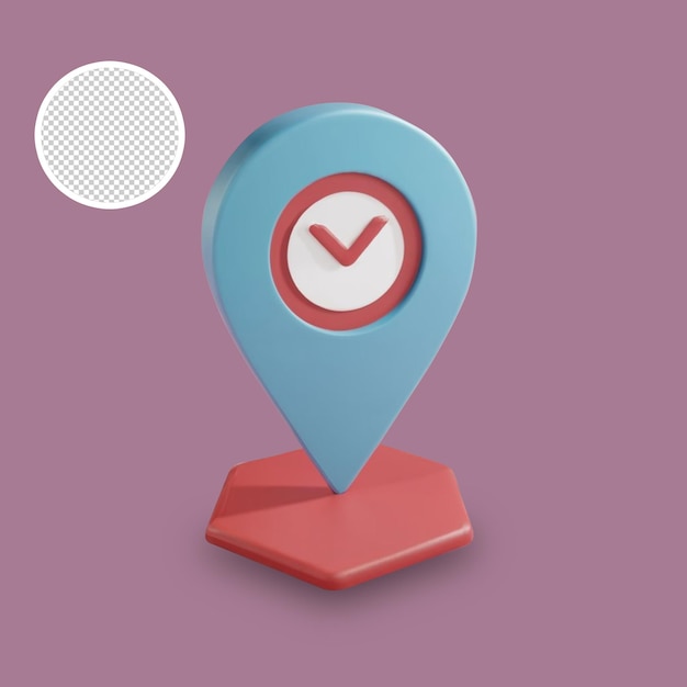 Icono de ubicación render 3d