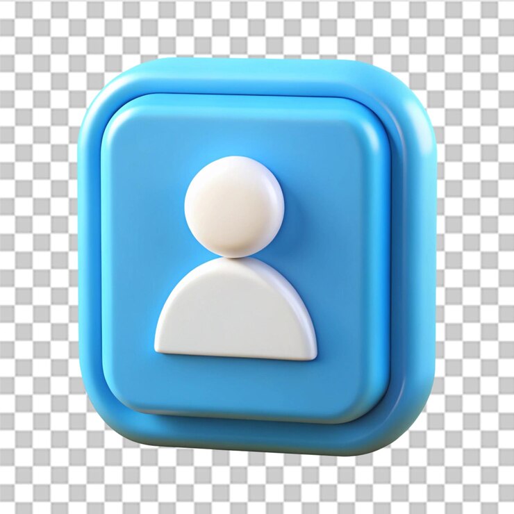 PSD icono de usuario 3d aislado en un fondo transparente
