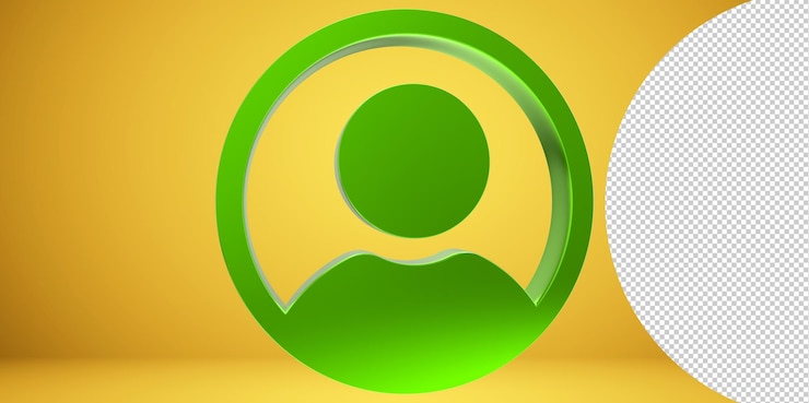 PSD icono de usuario 3d, icono de persona, icono de usuario para sitio web, icono de usuario ilustración 3d