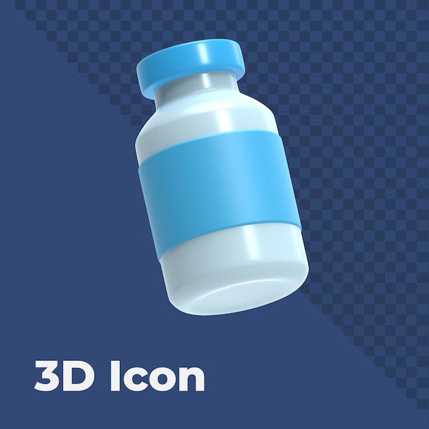 Icono de vacuna 3d