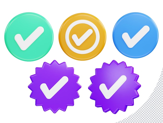 Icono de Vector 3d conjunto de marca derecha