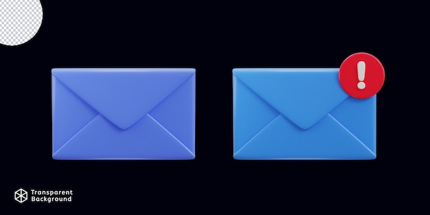 icono de vector 3d de sobre de correo electrónico