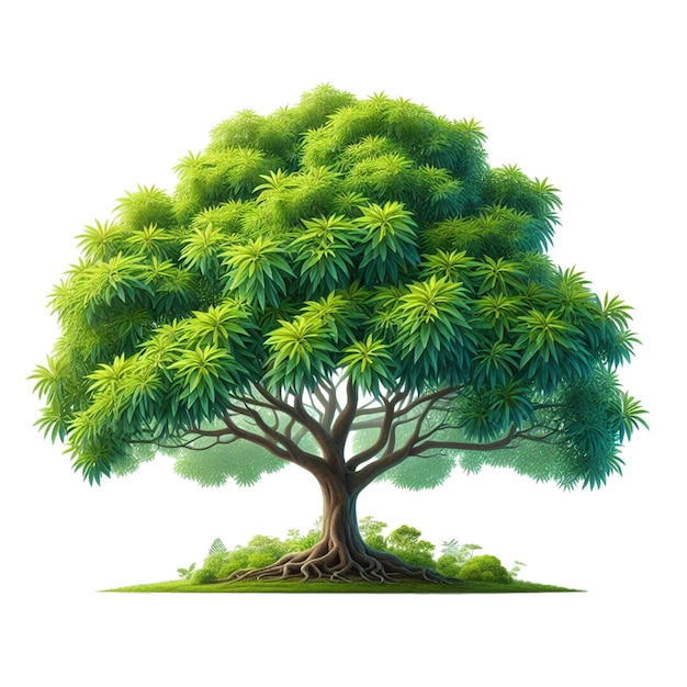 Icono de vector de árbol verde