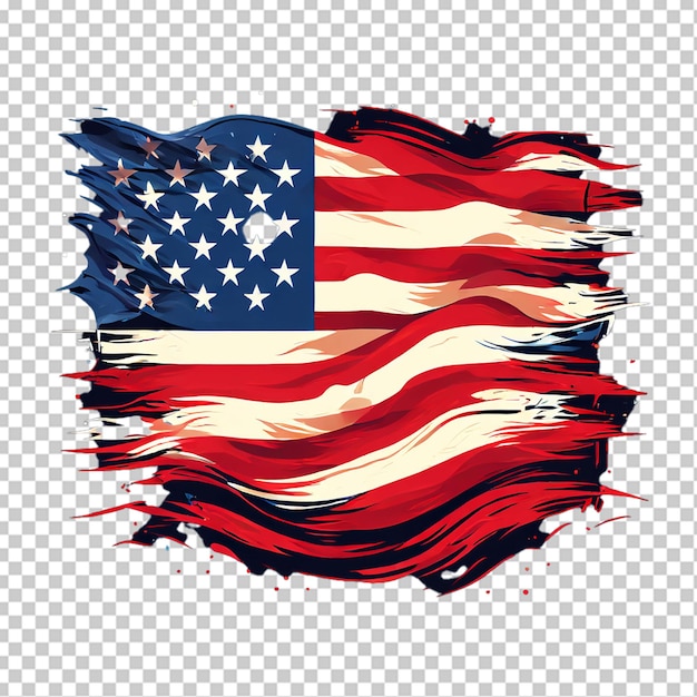 PSD icono vectorial de la bandera de los estados unidos ilustración de onda