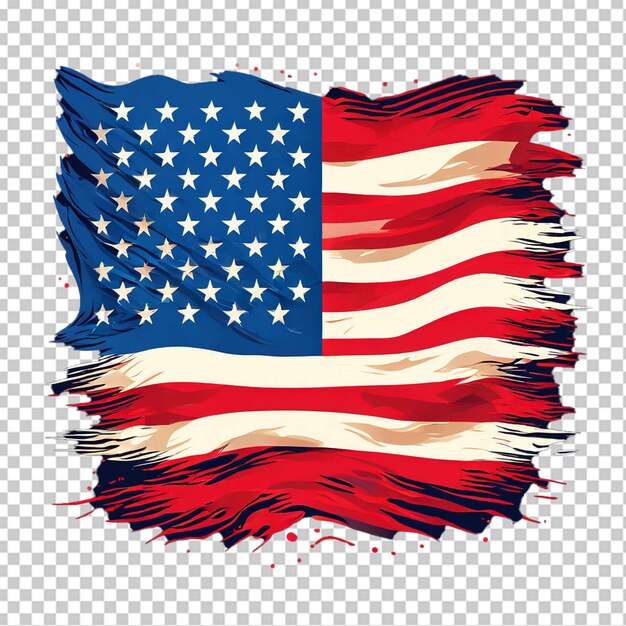 Icono vectorial de la bandera de los estados unidos ilustración de onda