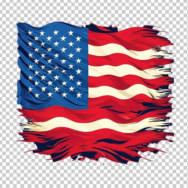 PSD icono vectorial de la bandera de los estados unidos ilustración de onda