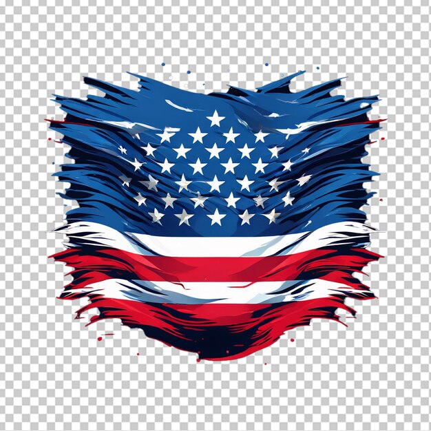 Icono vectorial de la bandera de los estados unidos ilustración de onda