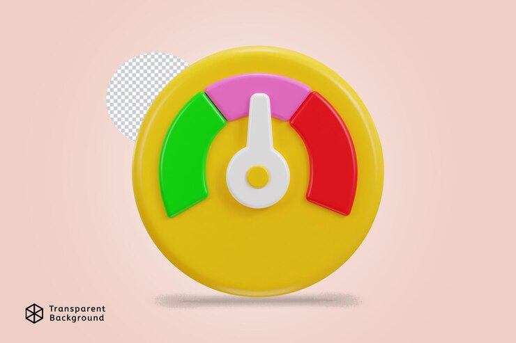 PSD el icono del velocímetro 3d