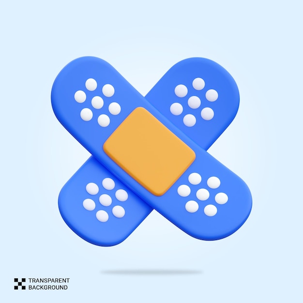 El icono de vendaje PSD 3D