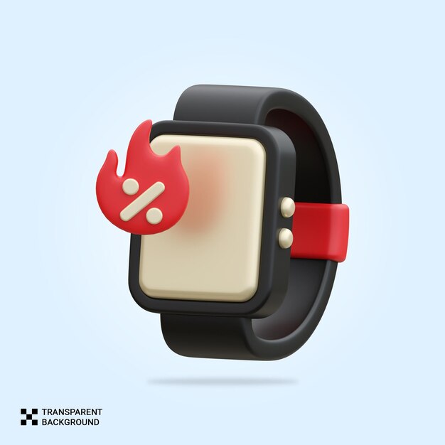 El icono de venta en caliente del reloj inteligente PSD 3D