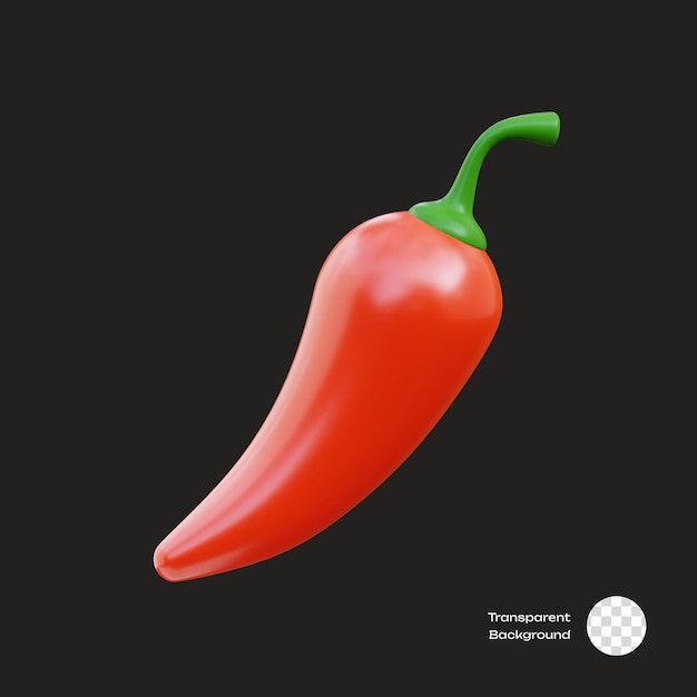 PSD el icono de las verduras de chile en 3d