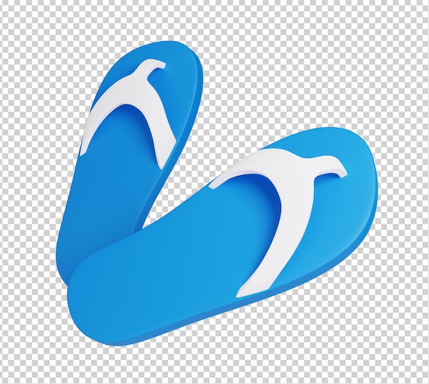 Icono de viaje 3D Render ilustración de zapatillas azules aislado