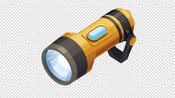 PSD icono de viaje esencial de una linterna de antorcha para aventureros y entusiastas del aire libre