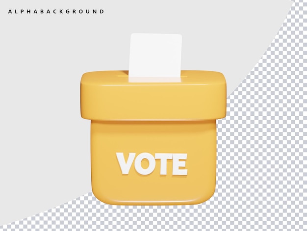 PSD icono de voto ilustración 3d