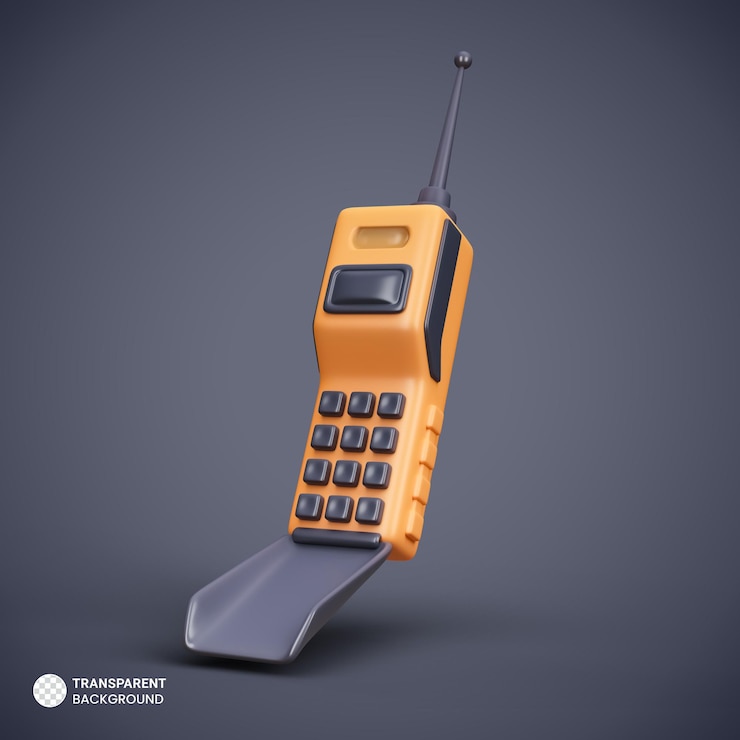 PSD el icono del walkie-talkie aislado en 3d muestra la ilustración