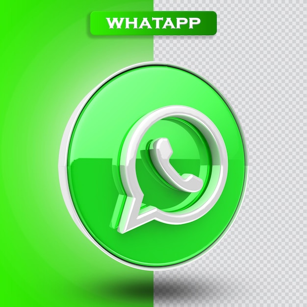 Icono de whatapp 3d render moderno