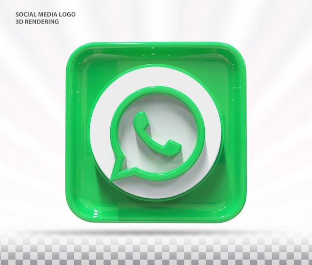 Icono de WhatsApp 3d Social Media