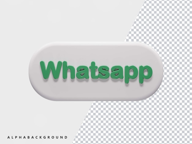 Icono de whatsapp de renderizado 3d