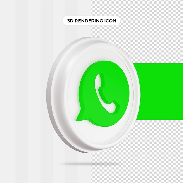 Icono de whatsapp en renderizado 3d