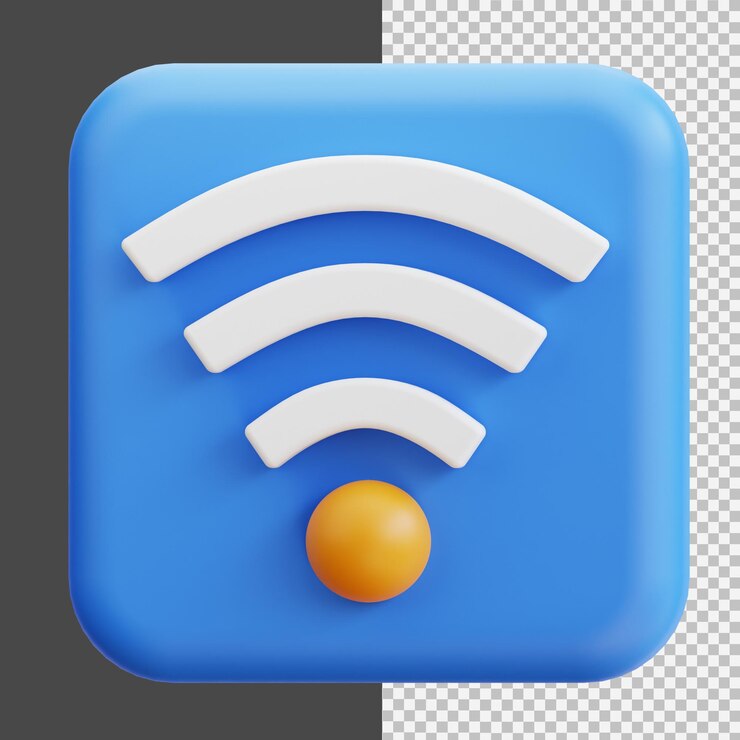 PSD icono de wi-fi en 3d