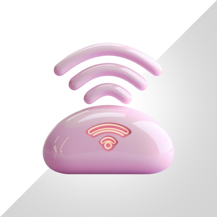 PSD ícono wi-fi de estilo de dibujos animados minimalista con teléfono inteligente aislado en un fondo transparente