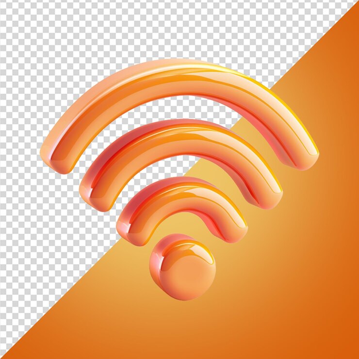 PSD el icono de wifi 3d en png
