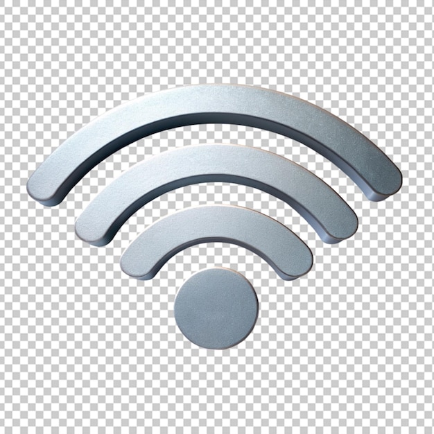 Icono de wifi con estilo moderno en 3d