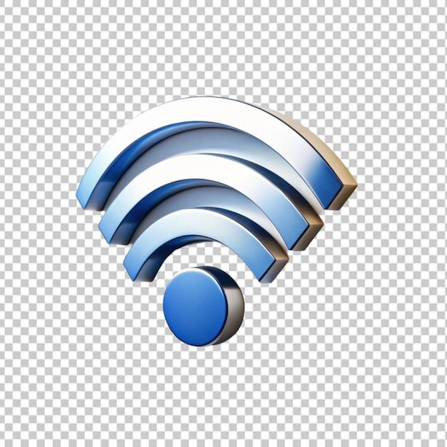 Icono de wifi con estilo moderno en 3d