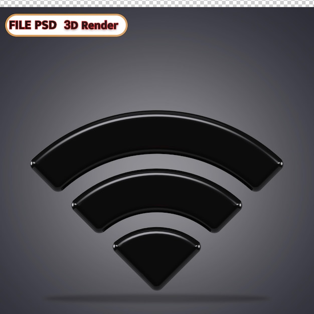 PSD icono wifi negro