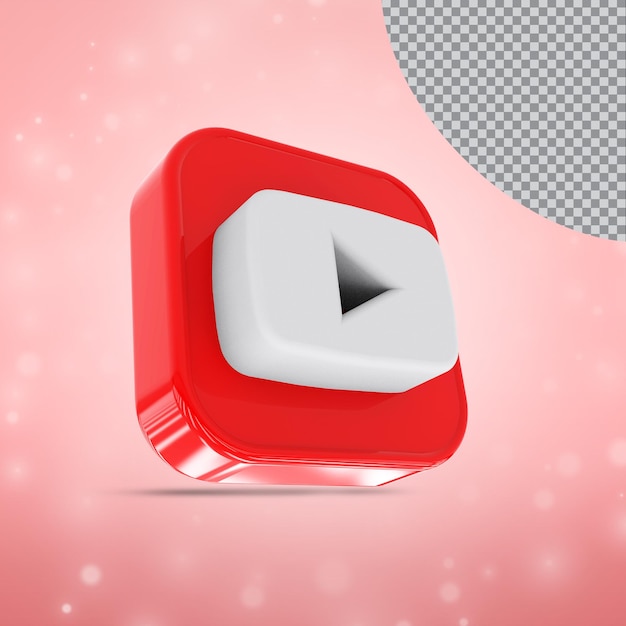 icono youtube colección de logotipos de iconos de redes sociales 3d en color de estilo moderno