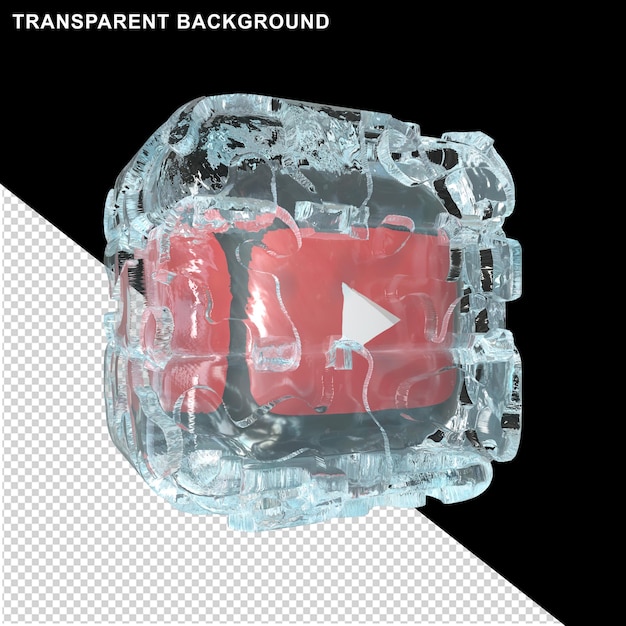 Icono de youtube de cubo de hielo