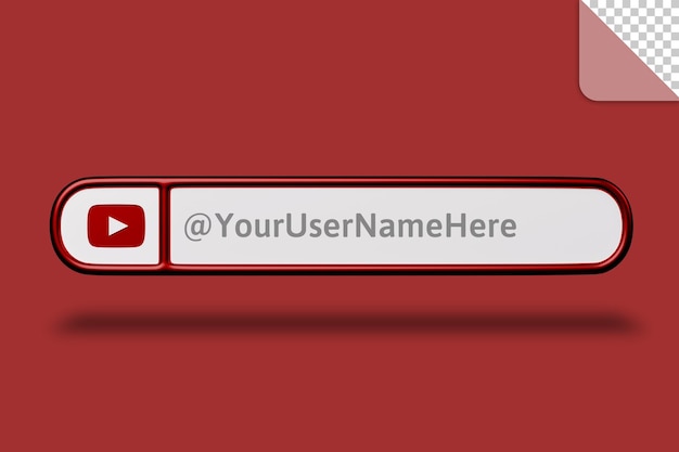 Icono de youtube de redes sociales 3d