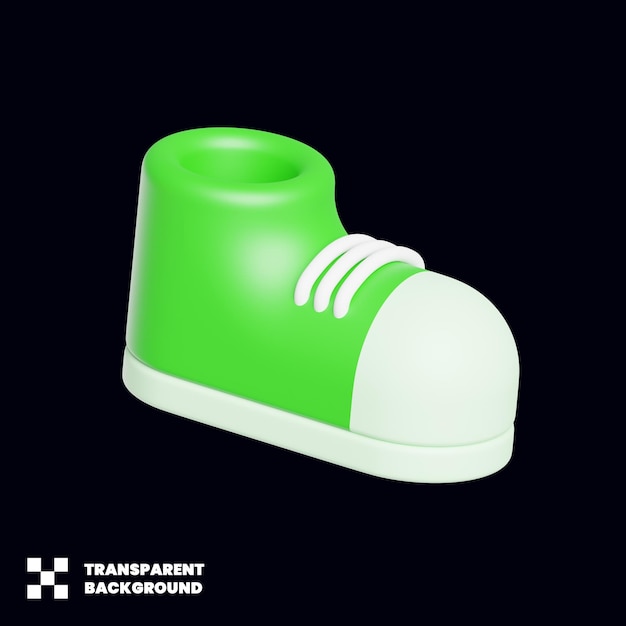 Icono de zapatos escolares en 3D Render