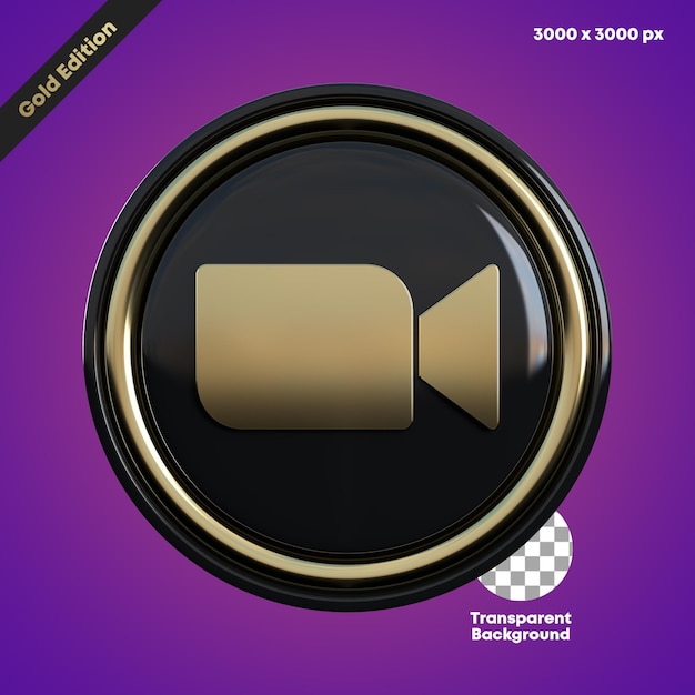 Icono de Zoom 3D de redes sociales