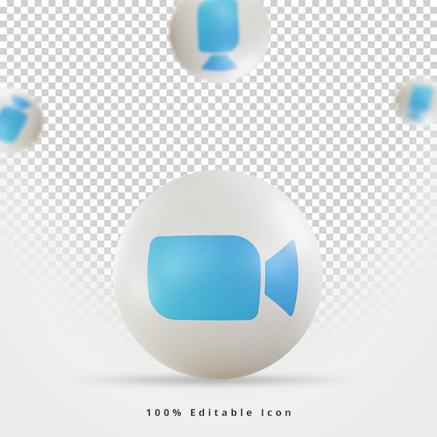 Icono de zoom de renderizado 3d