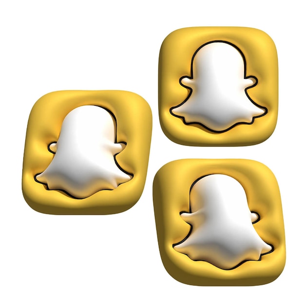 PSD iconos 3d de la burbuja de snapchat