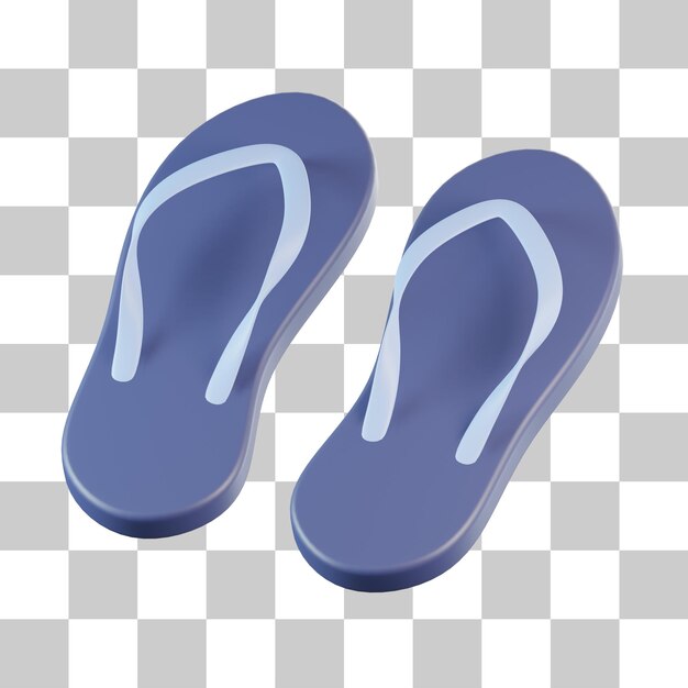 Iconos 3d de las chanclas