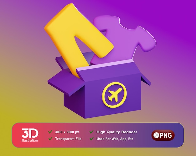 Iconos 3D de comercio electrónico Cust enviar ilustraciones