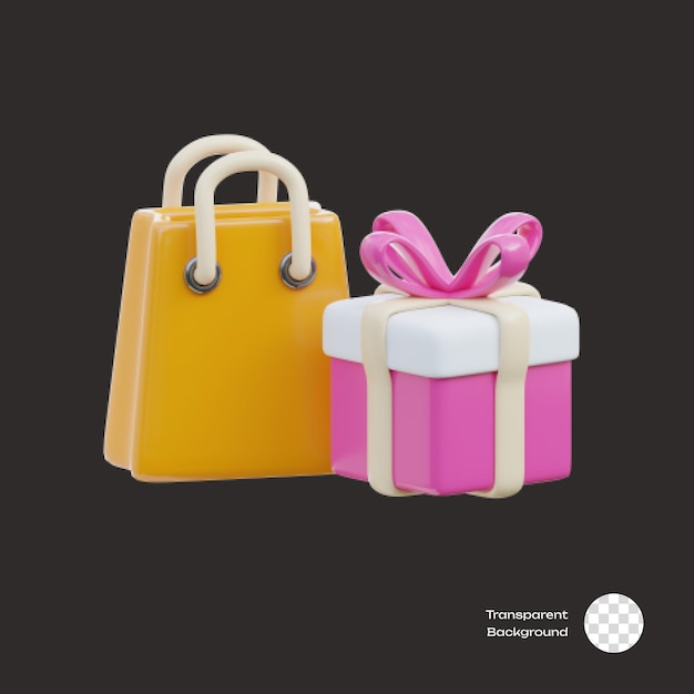 Iconos 3D para comprar regalos