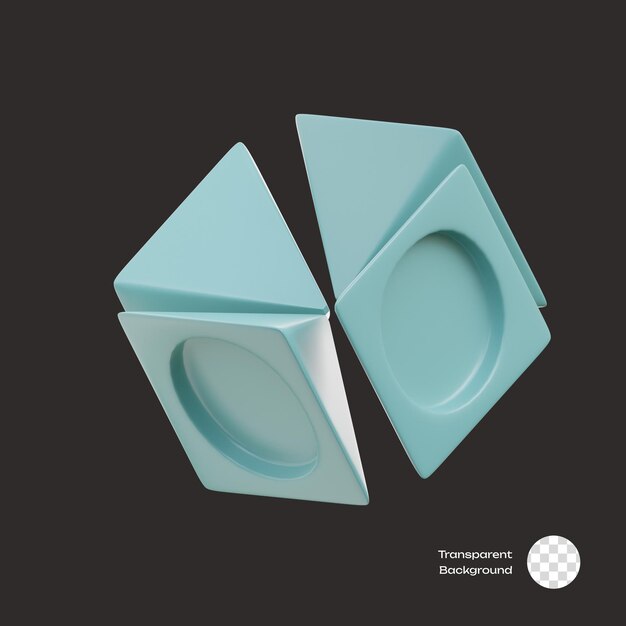 Los íconos 3D de los conos hexadecimais