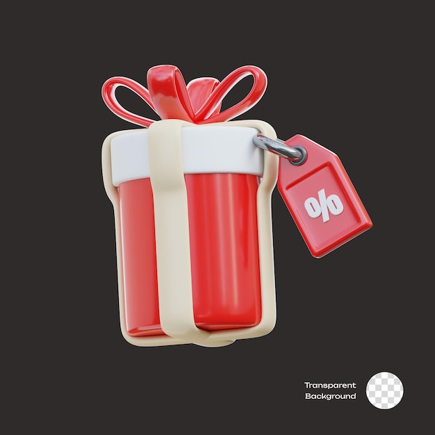 Iconos 3D de descuento para regalos