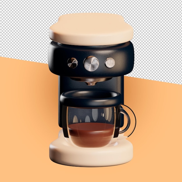 Iconos 3d para el día internacional del café