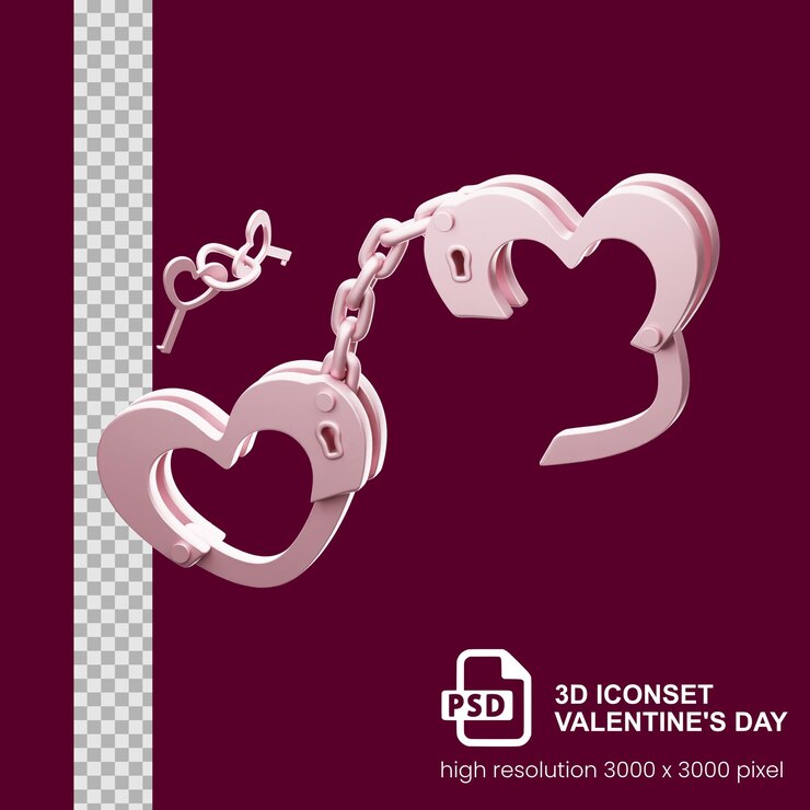 PSD iconos en 3d para el día de san valentín