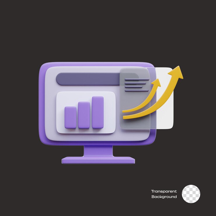 Iconos 3D estadísticos de la web