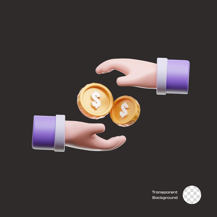Iconos 3D de finanzas empresariales